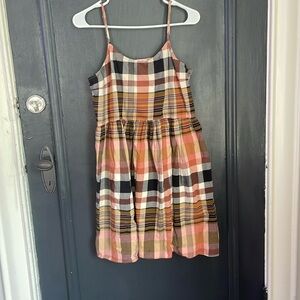 Orange Plaid Madewell Dress